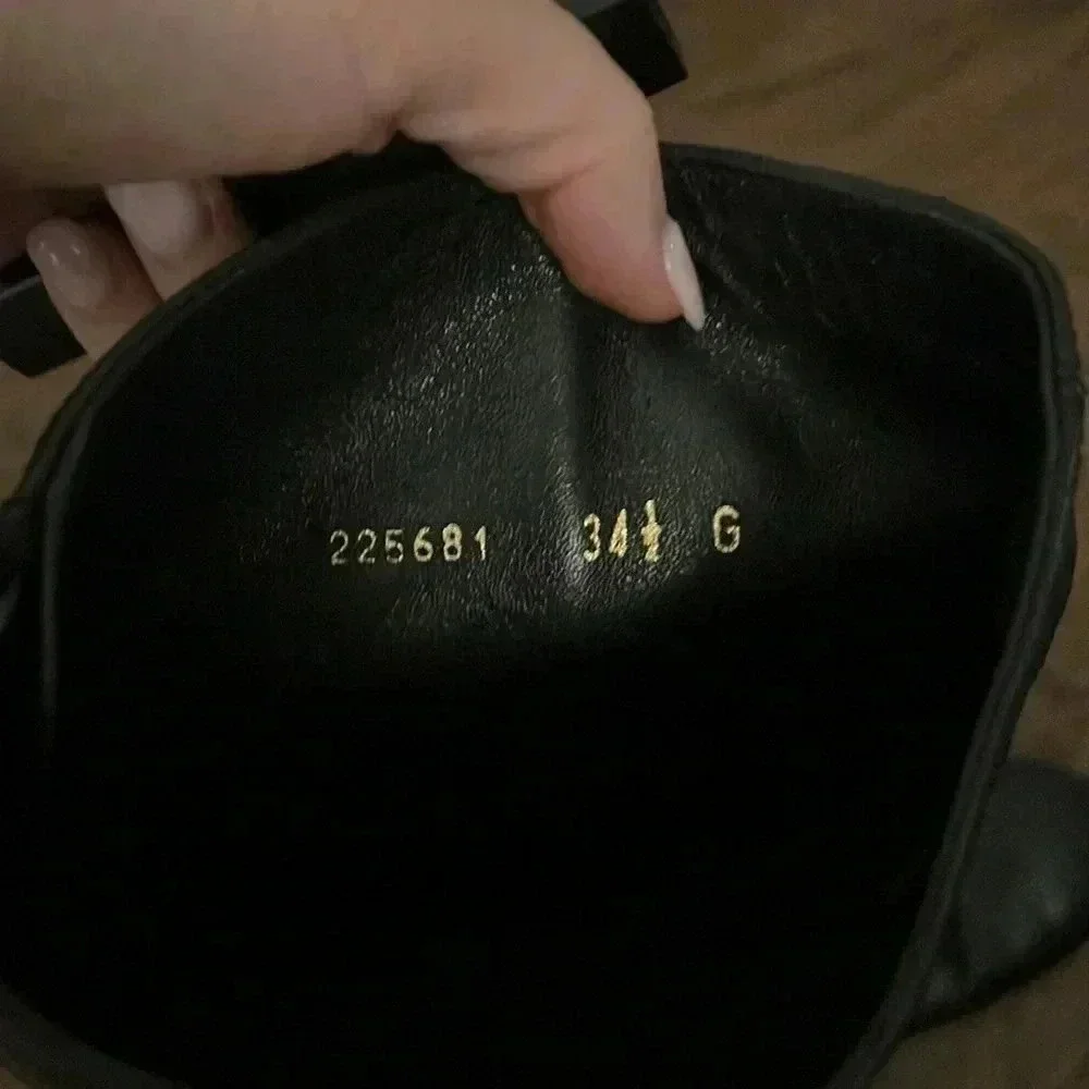 GUCCI KIDS SIZE 3.5, leather has been refinished and shined. pre Loved